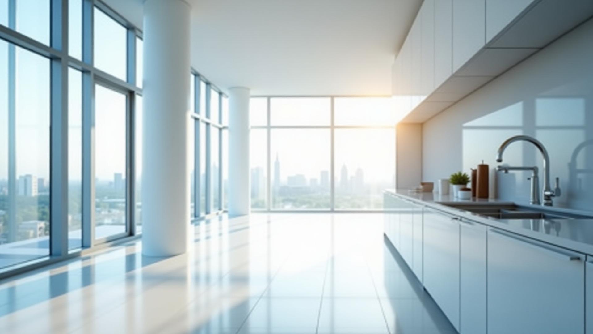 Sparkling clean, newly constructed commercial space with abundant natural light, ready for occupancy.